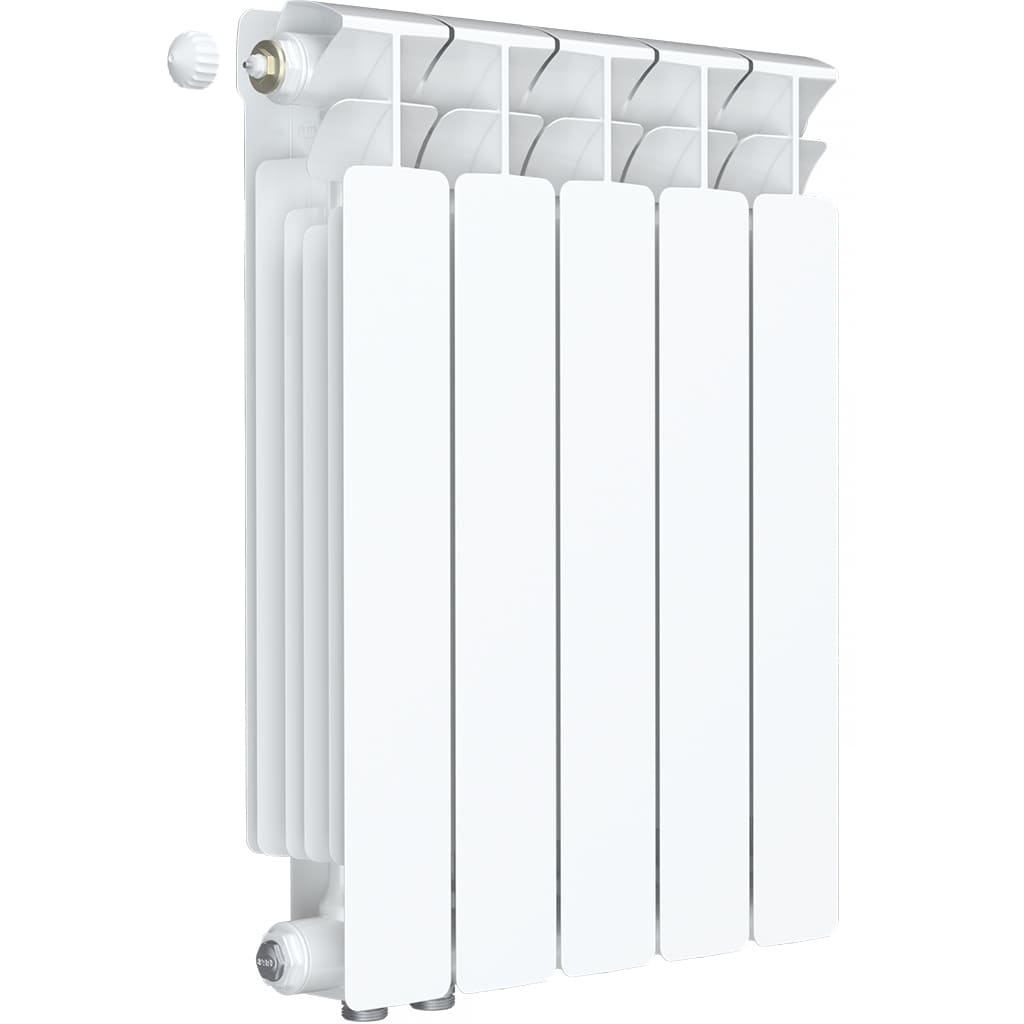 Радиатор биметаллический RIFAR BASE VENTIL 500 5 секции BVRL нижнее правое подключение (белый RAL 9016), 1RB50.VС-5