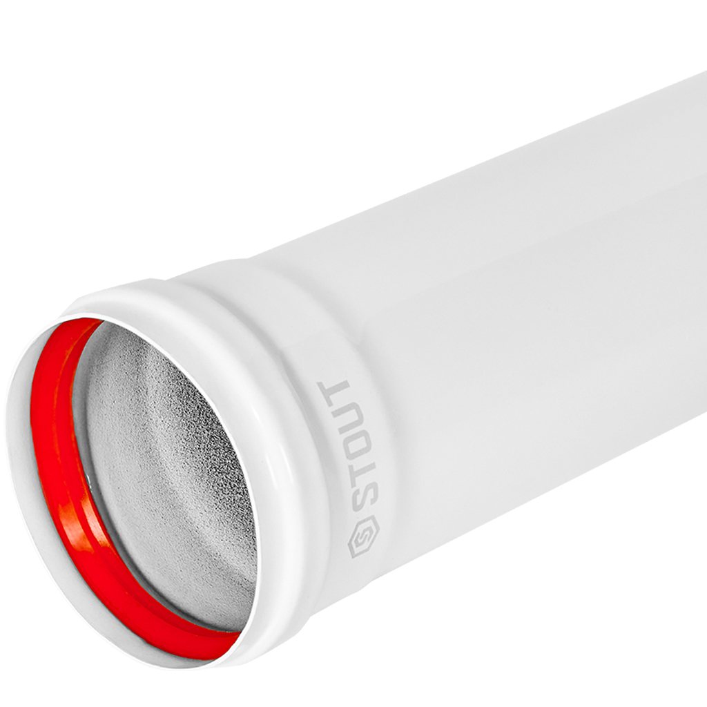 STOUT SCR-0080-000500 STOUT Удлинитель дымохода традиц. D80(п-м), L500, SCR-0080-000500