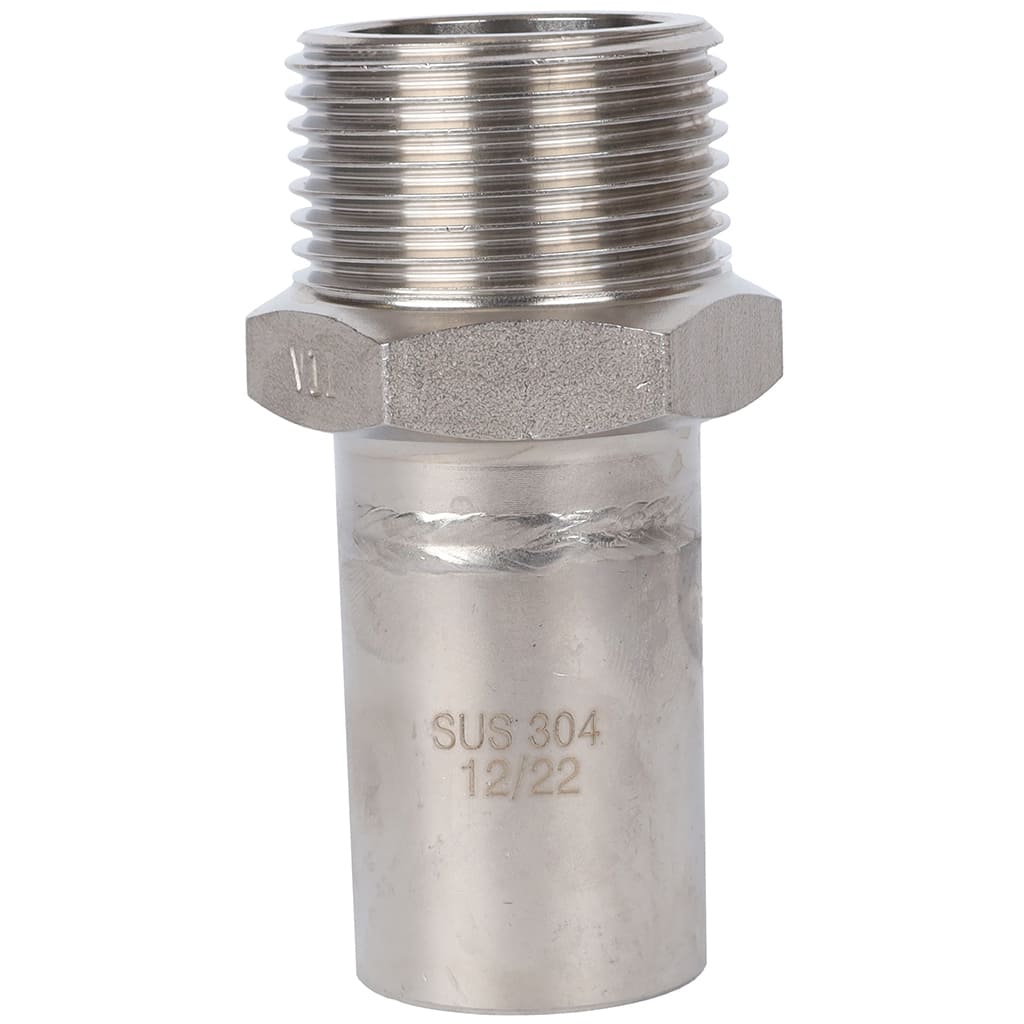 Вставка переходная НПр-НР ROMMER 28х1 из нержавеющей стали прессовой