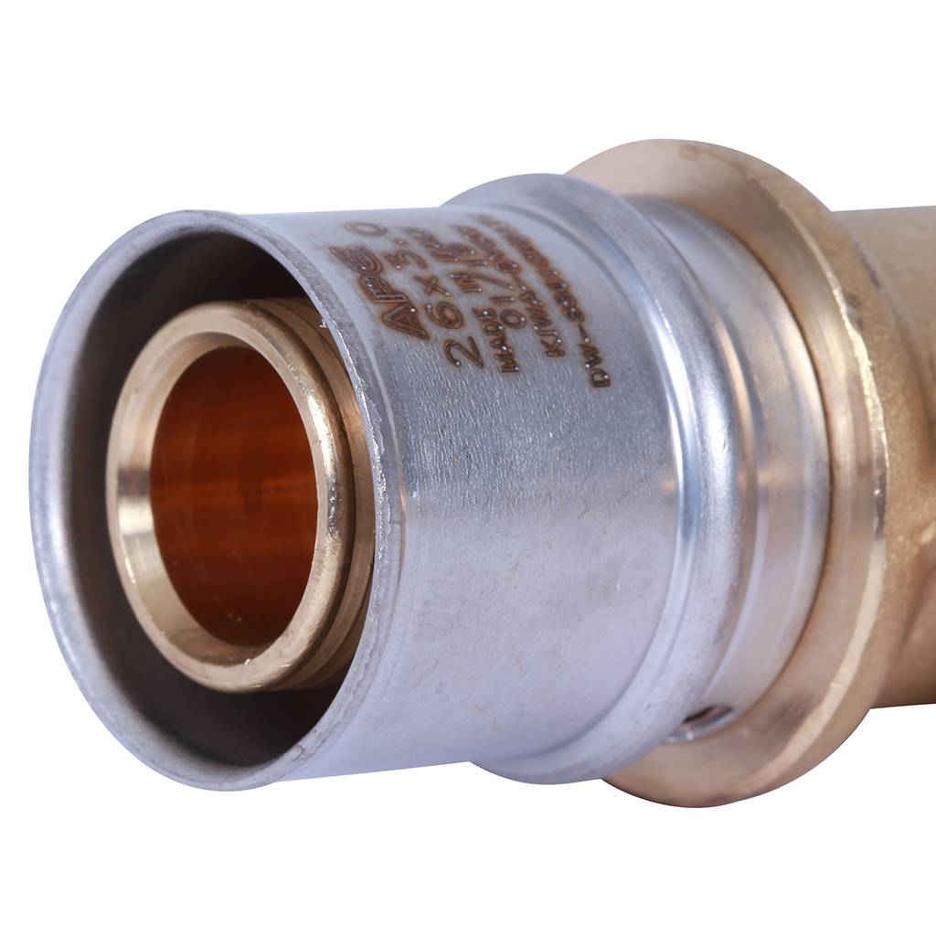 Угольник-переходник STOUT с наружной резьбой 1 х26 для металлопластиковых труб прессовой, SFP-0011-000126