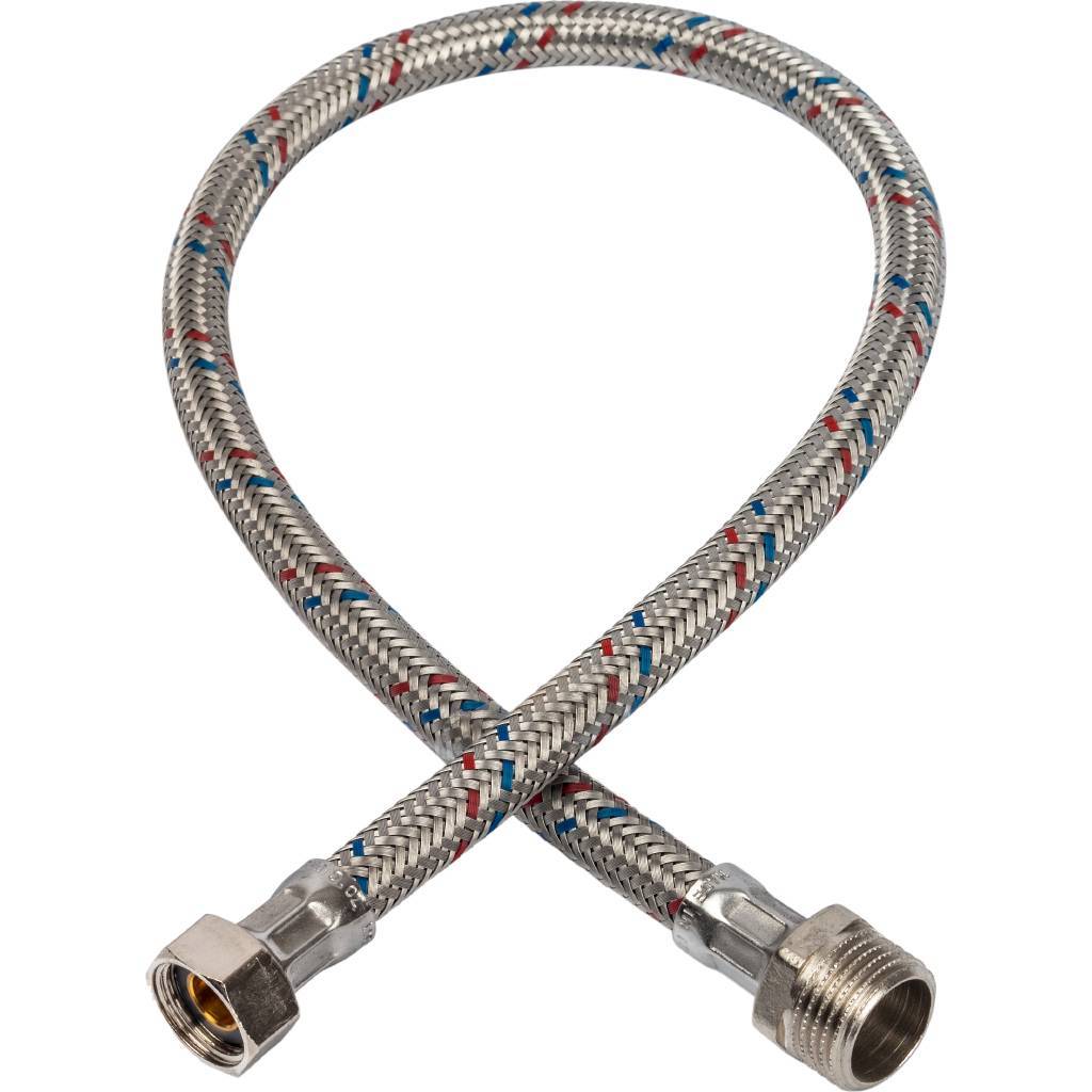 Гибкая подводка для воды STOUT НР 1/2 х ВР 3/8, длина 600 мм, SHF-0077-081510