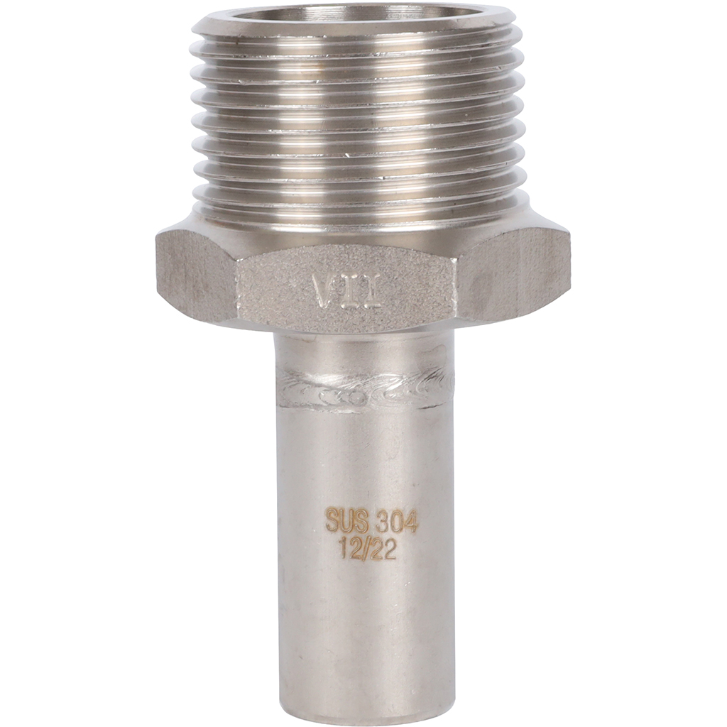 Вставка переходная НПр-НР ROMMER 18х1 из нержавеющей стали прессовой, RSS-0024-000181