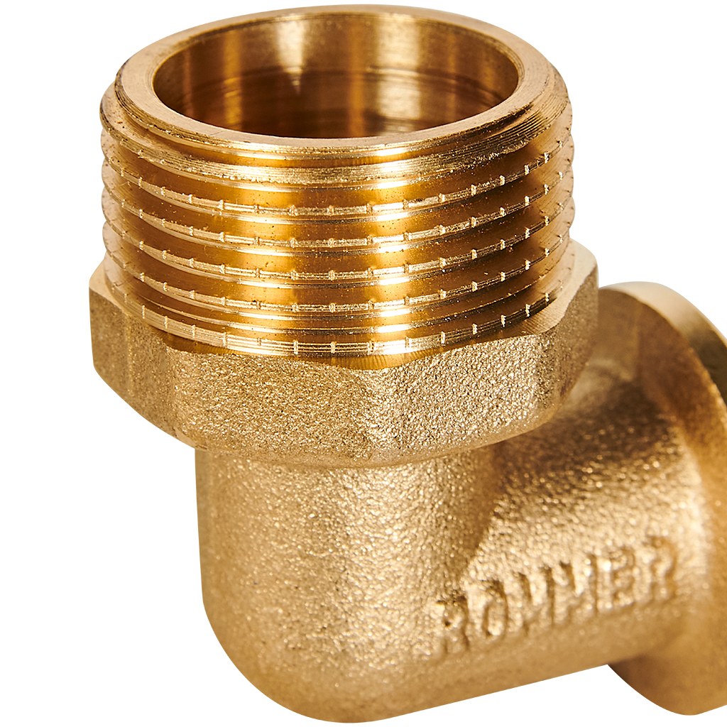 Угольник-переходник с наружной резьбой ROMMER 20xG 3/4 для труб из сшитого полиэтилена аксиальный