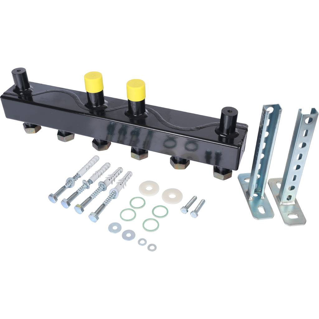 Стальной распределительный коллектор STOUT SDG-0016 3 отопительных контура. В теплоизоляции DN 20