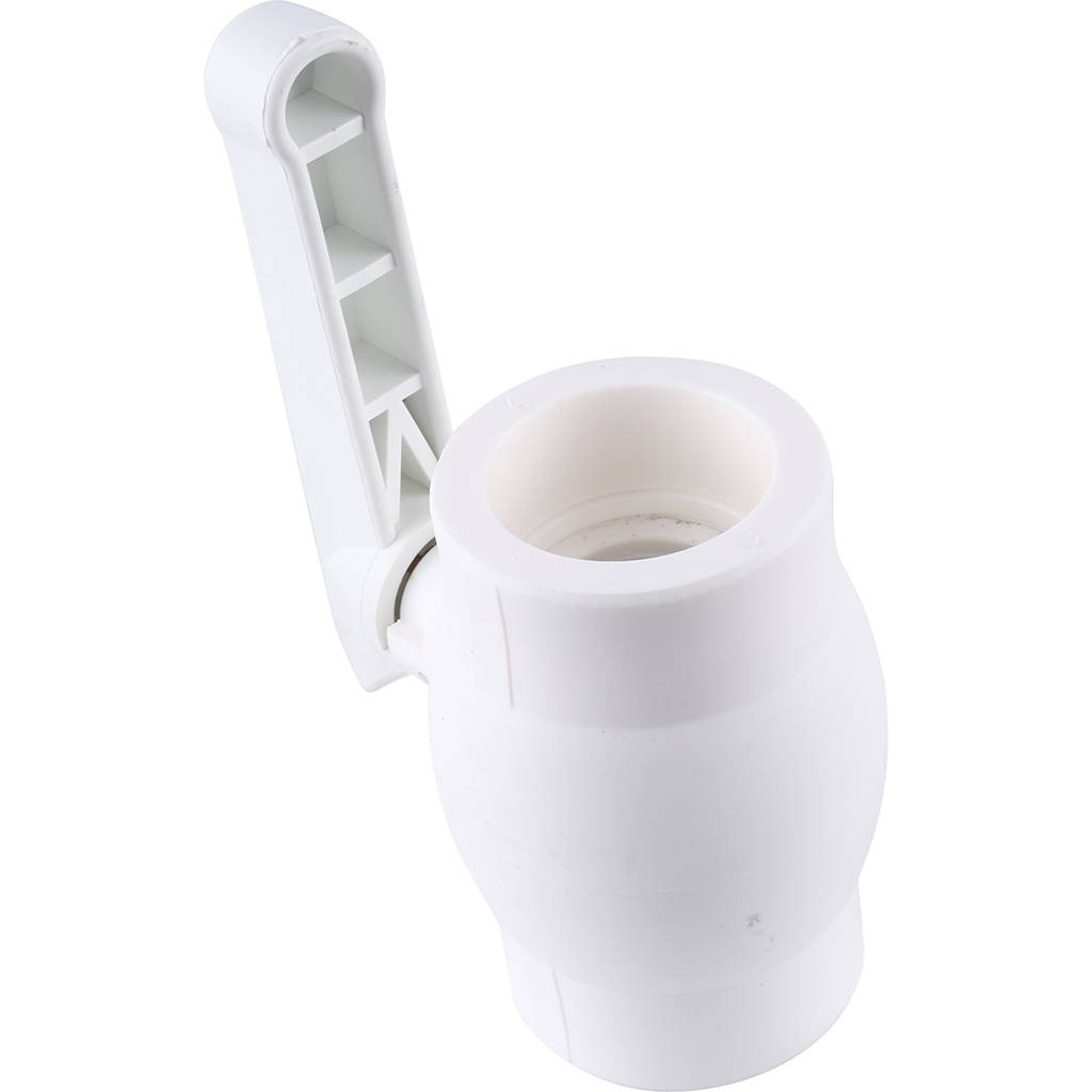 Кран шаровой Kalde d=50 для полипропиленовых труб под сварку (цвет белый)