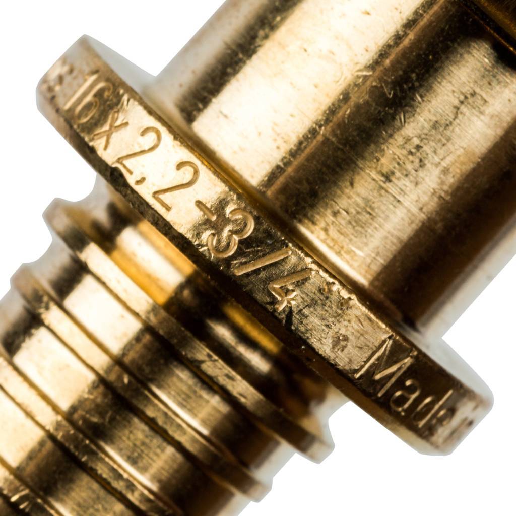 Переходник STOUT с накидной гайкой 16xG 3/4 для труб из сшитого полиэтилена аксиальный, SFA-0019-001634