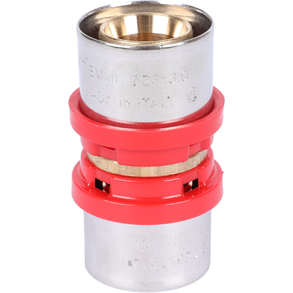 Муфта TIEMME 26x26 для металлопластиковых труб прессовой, 1650037