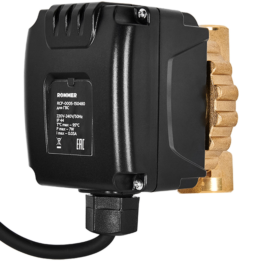Циркуляционный насос ROMMER COMFORT для ГВС корпус латунь