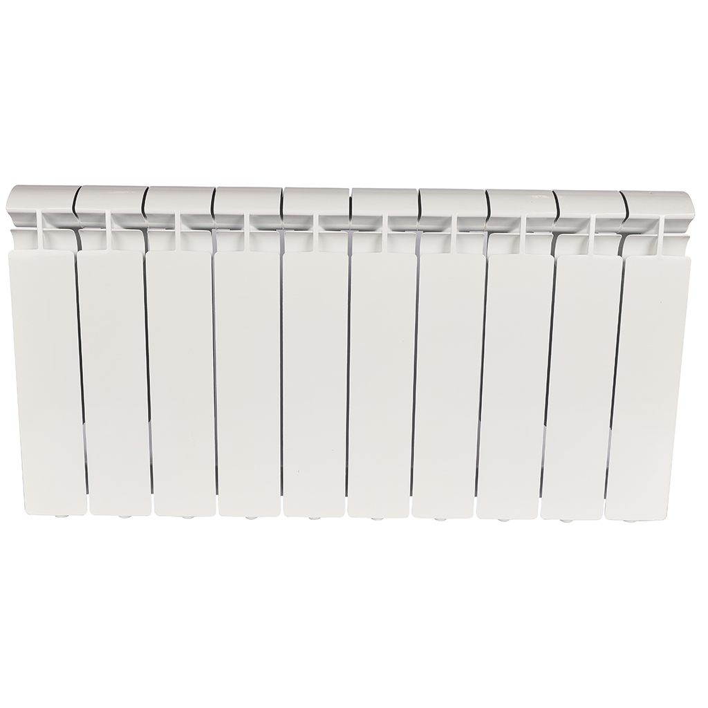 Радиатор алюминиевый STOUT ALPHA 350 10 секций боковое подключение (белый RAL 9016), SRA-2310-035010