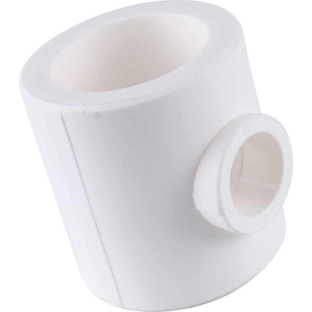 Тройник переходной Kalde 63x32x63 для полипропиленовых труб под сварку (цвет белый), 3212-tio-633263