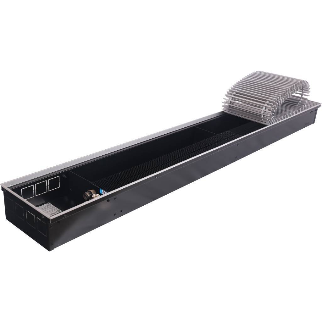 Внутрипольный конвектор STOUT SCN-1100 110х240х1600 (Решётка роликовая) правое подключение, SCN-1100-1124160
