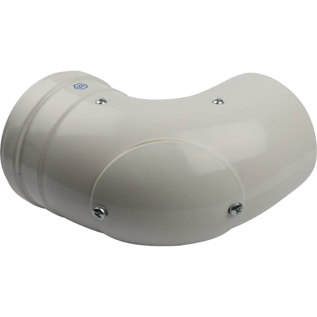 *SCA-8610-010090 STOUT Элемент дымохода конденсац. угол 90° DN60/100 м/п с инспекционным окном PP-FE, SCA-8610-010090