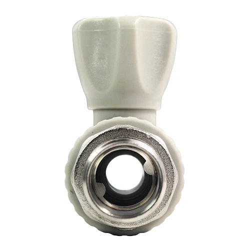 Кран шаровой для радиатора прямой PPR 25х3/4,  серый, РТП