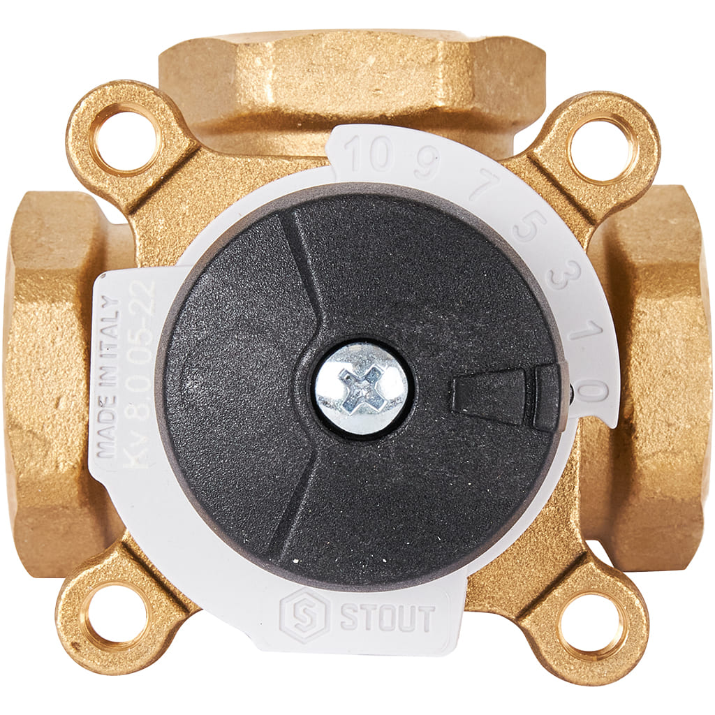 Трехходовой смесительный клапан STOUT 1 Kvs 8, SVM-0003-012501