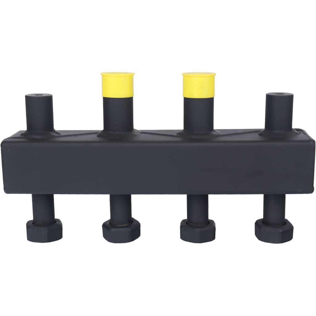 Стальной распределительный коллектор STOUT SDG-0016 2 отопительных контура. В теплоизоляции DN 20