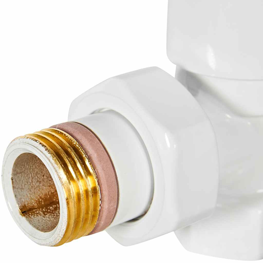 Клапан запорно-балансировочный STOUT Design белый, угловой 1/2, SVLD-0002-000015W