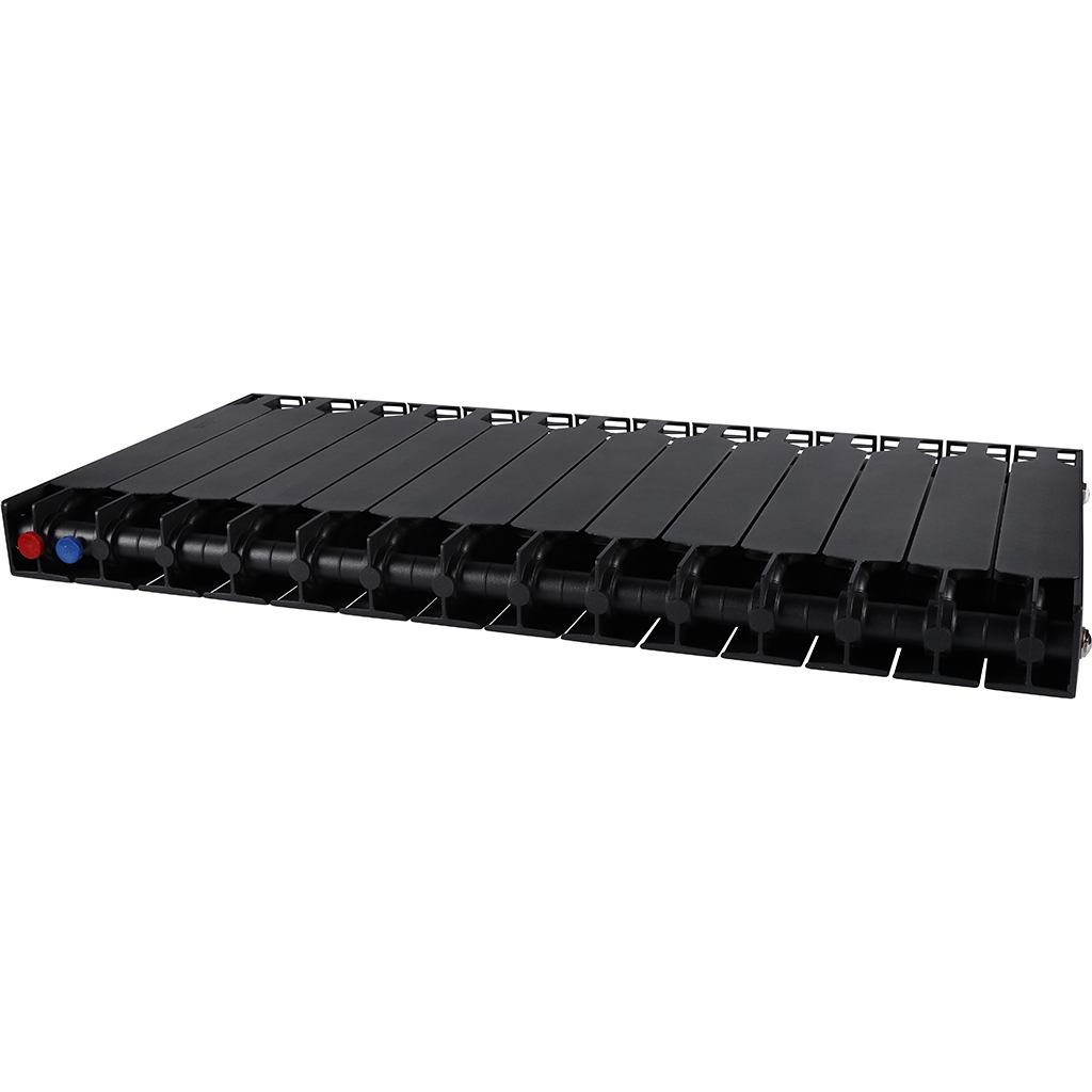 Радиатор биметаллический RIFAR SUPReMO VENTIL 500 SVR 14 секций нижнее правое подключение (Цвет АНТРАЦИТ), 4RS50.VR-14-AN