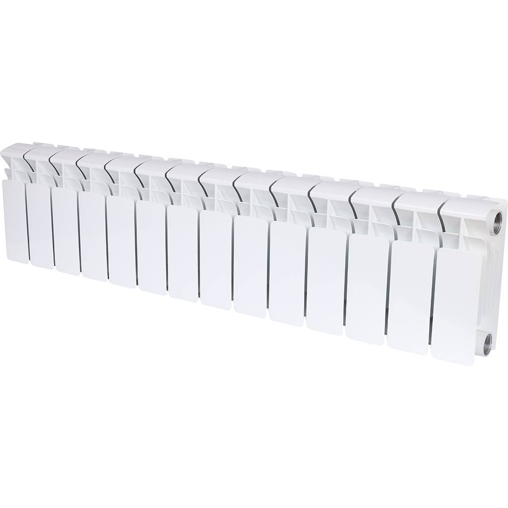 Радиатор биметаллический RIFAR BASE 200 14 секций боковое подключение (белый RAL 9016), 1RB20-14