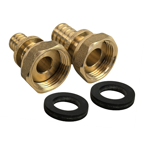 Муфта с накидной гайкой аксиальная, латунь,20х3/4, желтый, RTP