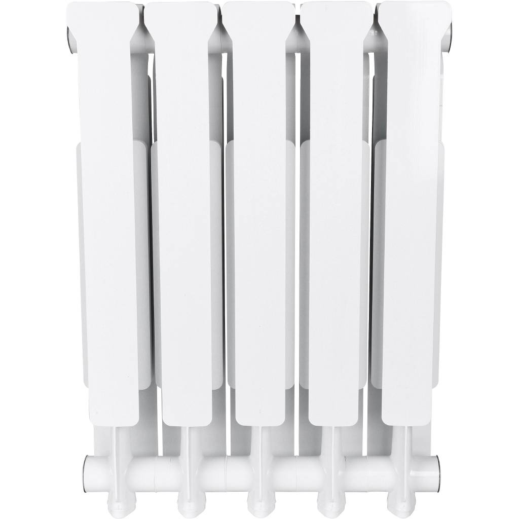 Радиатор алюминиевый STOUT Bravo 500 5 секций боковое подключение RAL9010, SRA-0110-050005