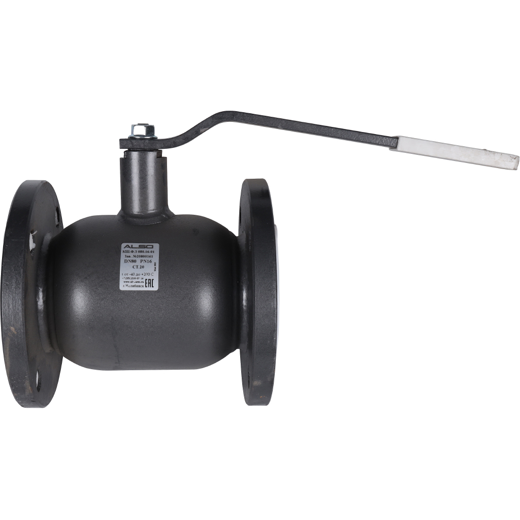 Кран шаровой ALSO в строительную длину задвижки КШФЗ из ст20 Ду80 Ру16 (полнопроходной)