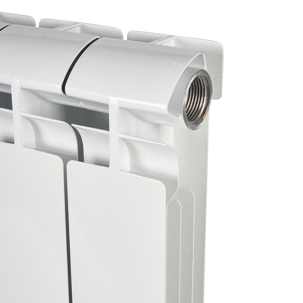 Радиатор алюминиевый STOUT ALPHA 500 6 секций боковое подключение (белый RAL 9016), SRA-2310-050006