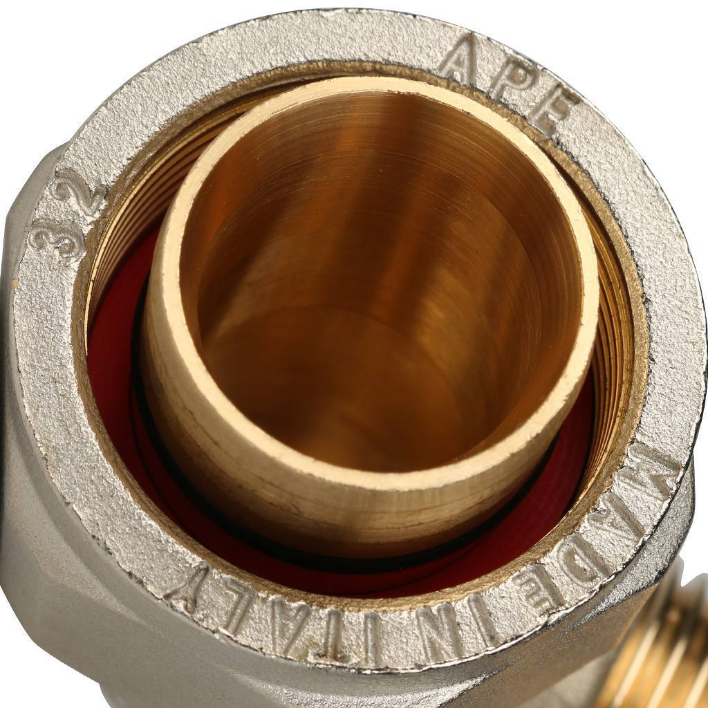 Угольник-переходник STOUT с наружной резьбой 1 x32 для металлопластиковых труб винтовой, SFS-0006-000132