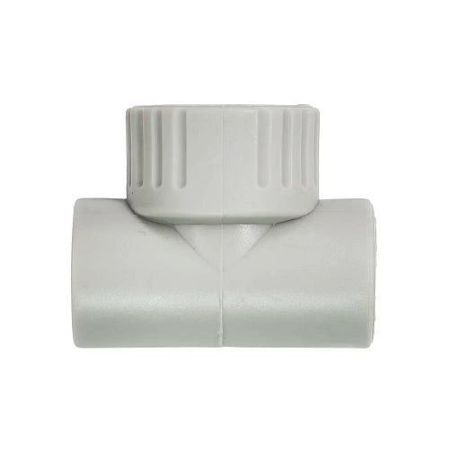 Тройник комбинированный PPR внутренняя резьба 20х 1/2,  серый, РТП