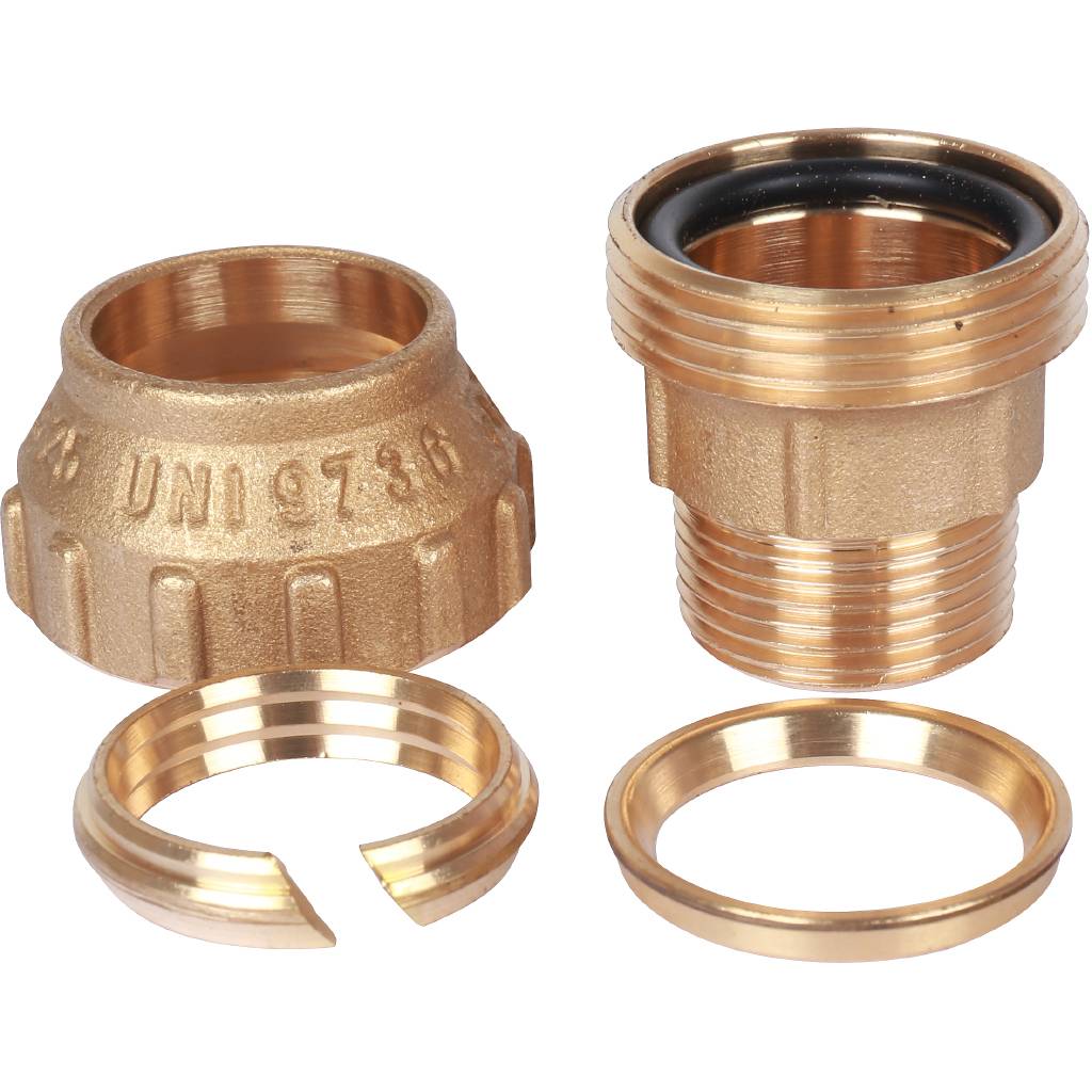 Муфта TIEMME с наружной резьбой 25х3/4 для труб ПНД винтовой, 3400002