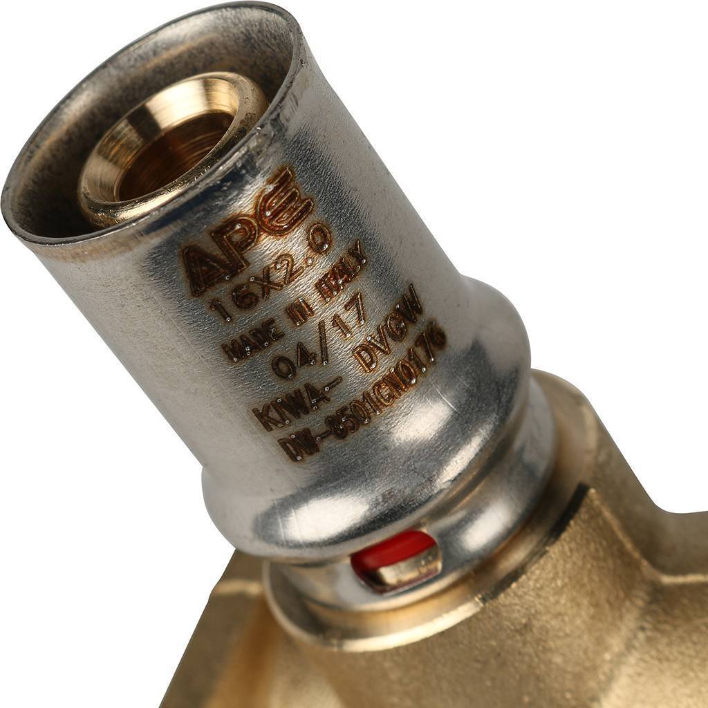 Угольник STOUT настенный с креплением удлинённый 1/2 х16 для металлопластиковых труб прессовой, SFP-0012-001216