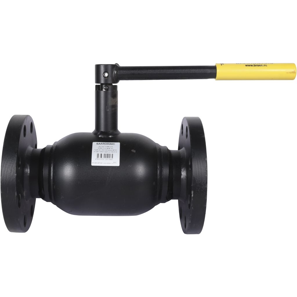 Кран шаровой стальной БРОЕН Балломакс ф/ф DN 065 PN 16 для теплоснабжения полный проход с рукояткой, 585466