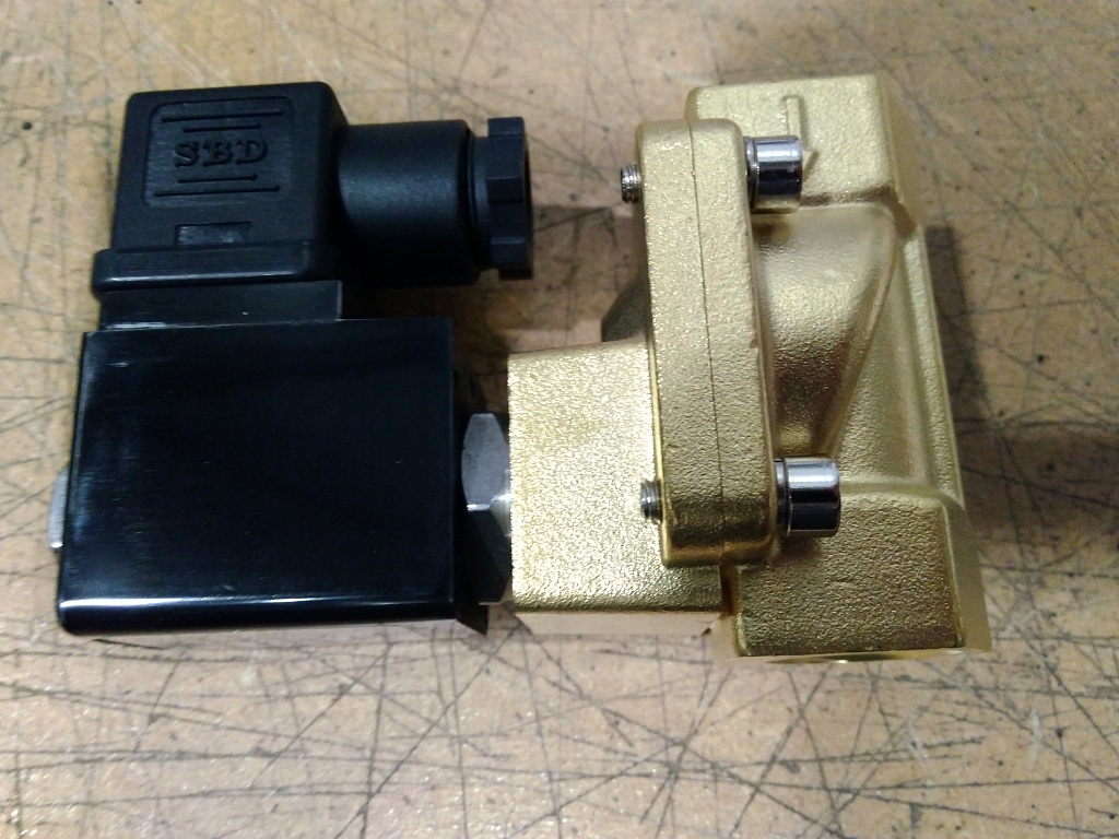 Уцененный товар (нарушена упаковка): Клапан соленоидный (электромагнитный) STOUT непрямого (пилотного) действия НЗ 220В G1/2 SSV-0030-220015