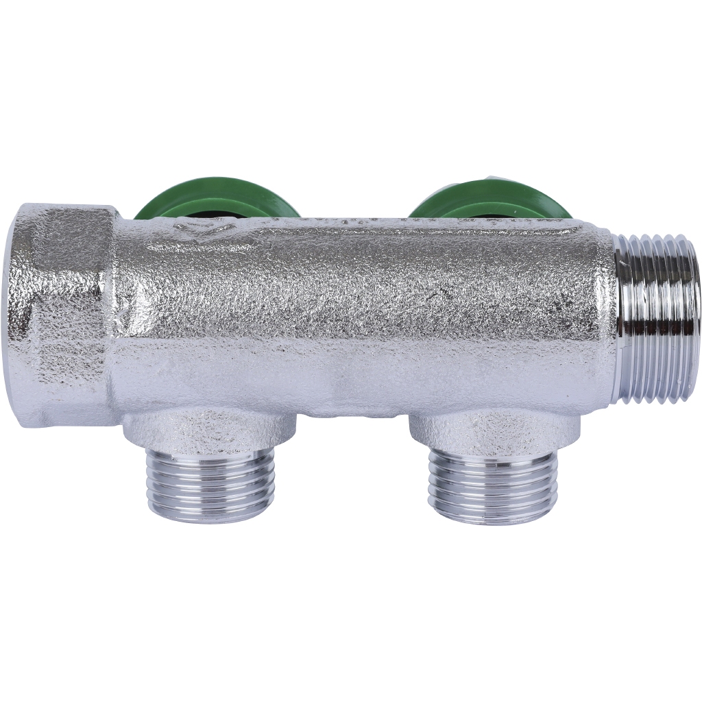 Коллектор регулирующий STOUT 3/4, 2 отвода 1/2  плоское уплотнение