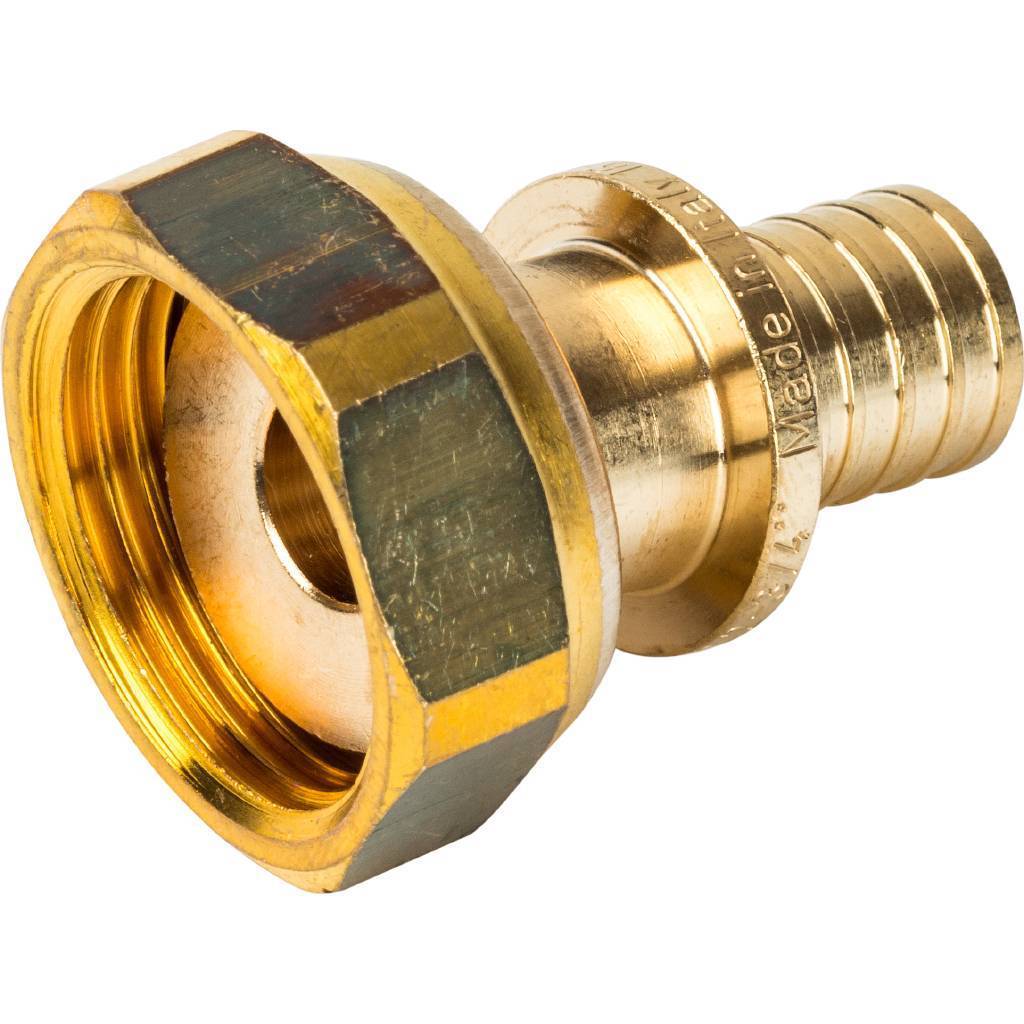 Переходник STOUT с накидной гайкой 16xG 3/4 для труб из сшитого полиэтилена аксиальный