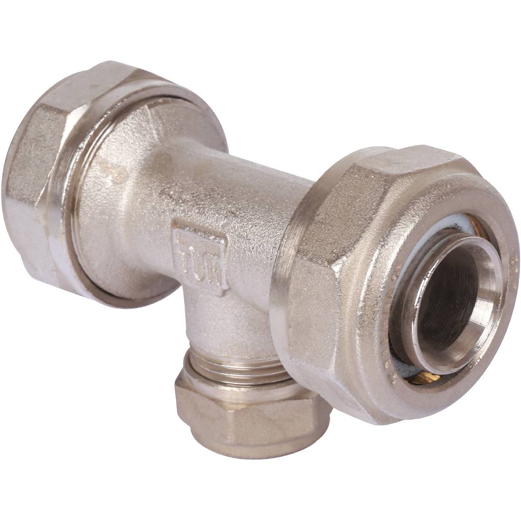 Тройник переходной TIEMME (32.3х20.2х32.3) для металлопластиковых труб винтовой, 1600062