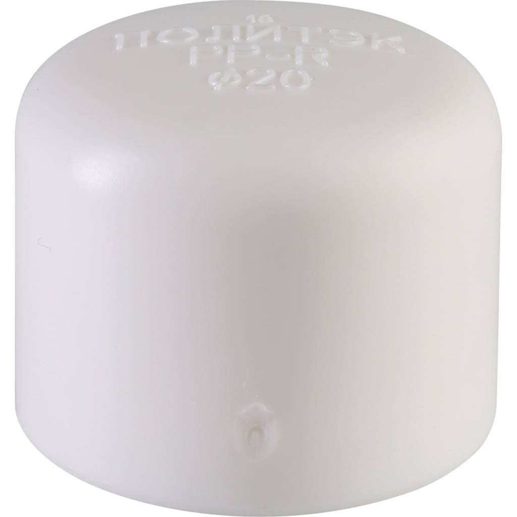 Заглушка Политэк d=20 для полипропиленовых труб под сварку (цвет белый)