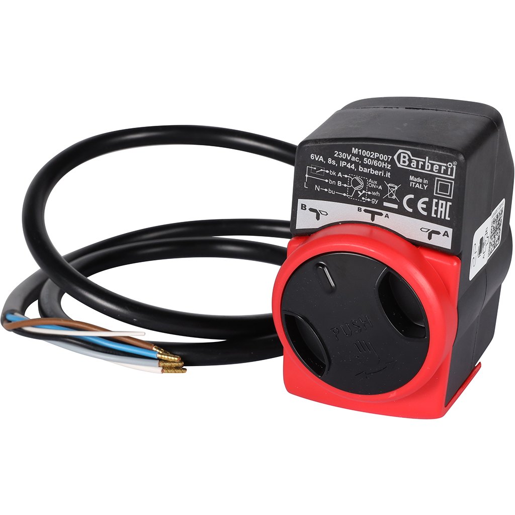 Компактный 3-Ходовой зональный клапан, сервопривод 230V STOUT с кабелем 1м, НР 1 1/4, SVM-0170-300132