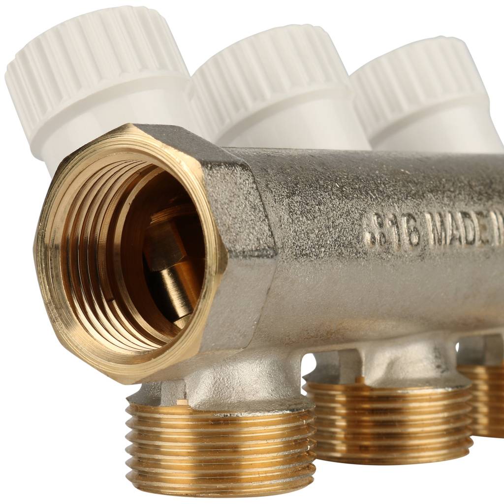 Коллектор распределительный STOUT 3/4, 3 отвода 3/4 ЕК