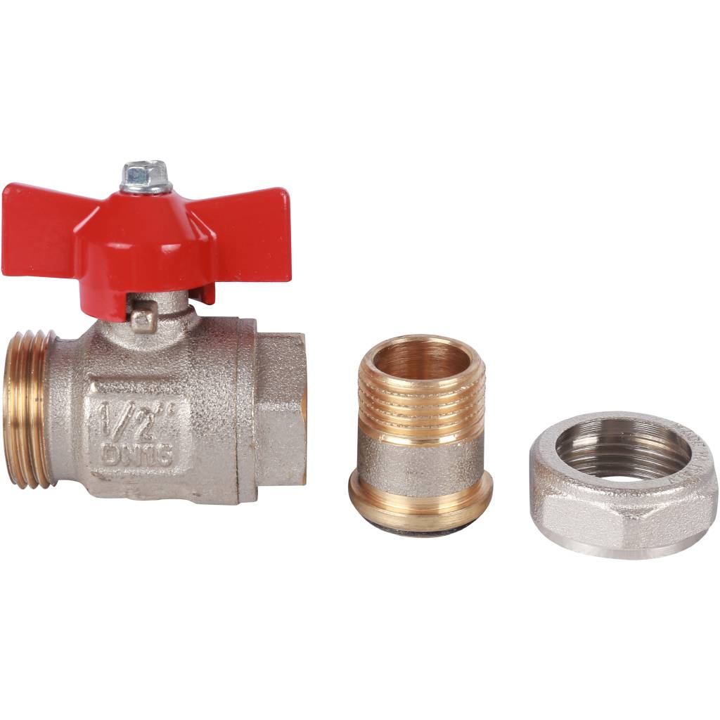 Кран шаровой Itap IDEAL 098 1/2 с накидной гайкой полнопроходной (бабочка), 26096