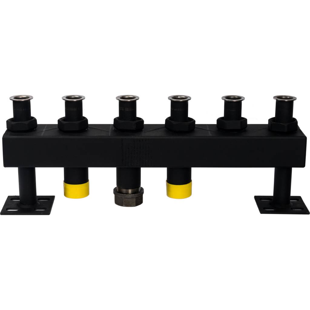 Стальной распределительный коллектор STOUT SDG-0016 3 отопительных контура, в теплоизоляции DN 32