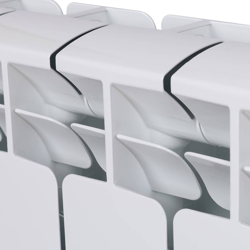 Радиатор биметаллический RIFAR BASE 350 12 секций боковое подключение (белый RAL 9016), 1RB35-12