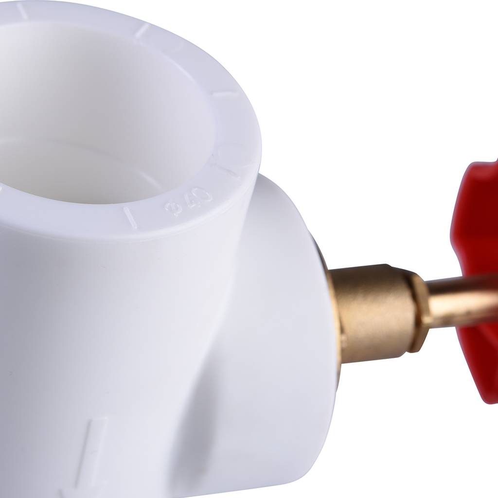 Вентиль Политэк d=40 для полипропиленовых труб под сварку (цвет белый), 9700000040