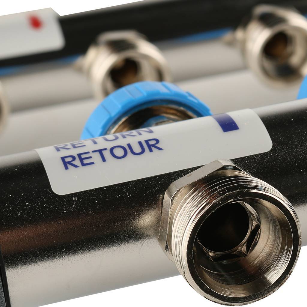 *12180711001 РЕХАУ RAUTHERM S Распределительный коллектор HKV на 7 контуров нерж .сталь (без шаровых кранов)