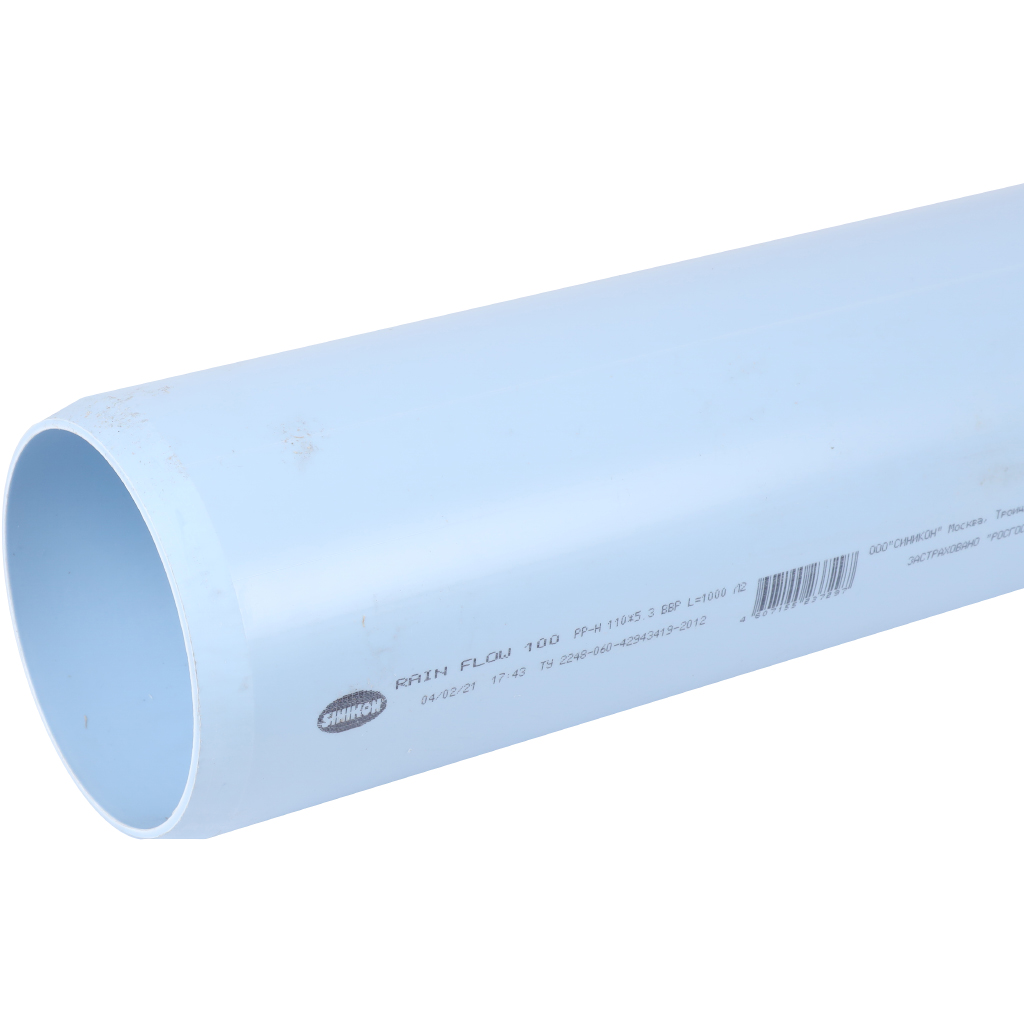 Труба Sinikon Rain Flow D110х5,3 100 (Длина: 1000 мм), 500089.F.5.3