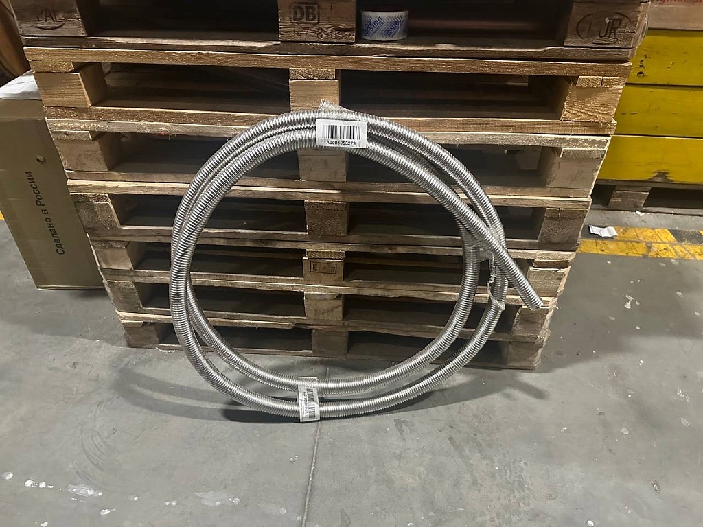 Уцененный товар (отрезок): Труба гофрированная из нерж. Стали SS304 Stahlmann 20A, отожженная в оболочке желтая, SP3042002030