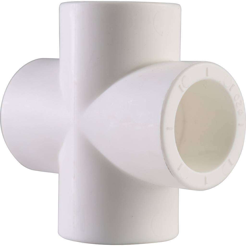 Крестовина Политэк d=20 для полипропиленовых труб под сварку (цвет белый)