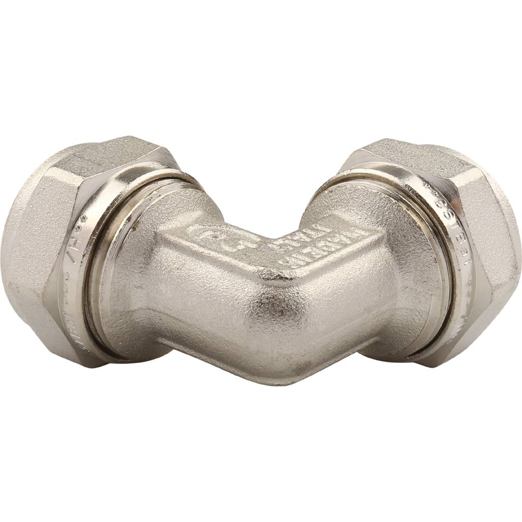 Угольник TIEMME 90° (20х2.0) для металлопластиковых труб винтовой, 1600014