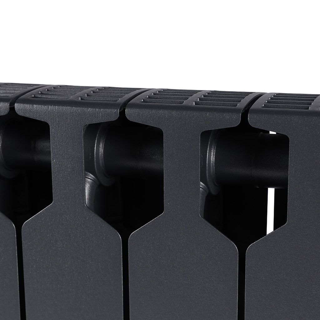 Радиатор биметаллический RIFAR SUPReMO 350 8 секций боковое подключение (Цвет ТИТАН), 4RS35-8-TI