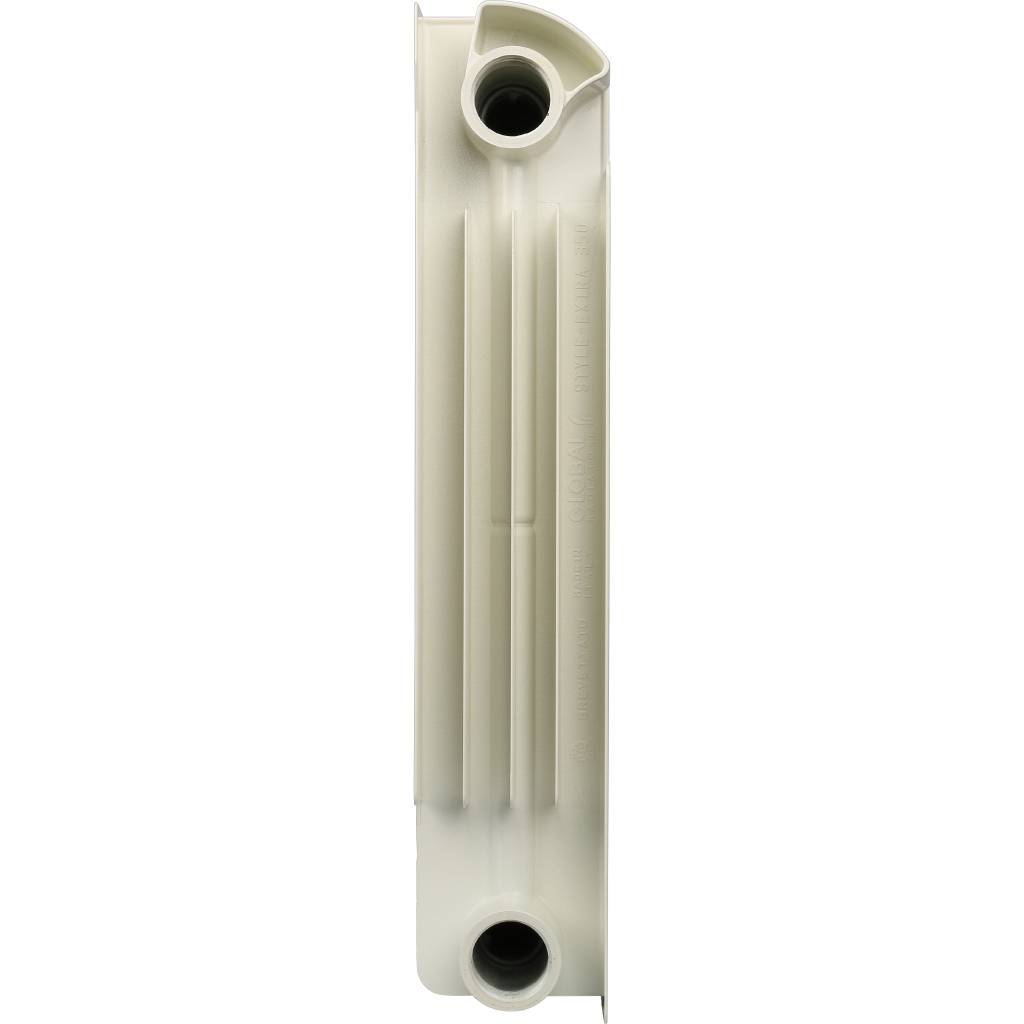 Радиатор биметаллический Global STYLE EXTRA 350 8 секций боковое подключение (белый RAL 9010)