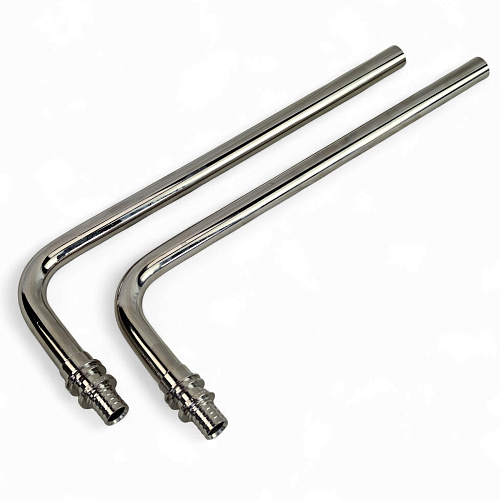 Трубка приборная Г-образная аксиальная, латунь,16х250, хромированная, RTP